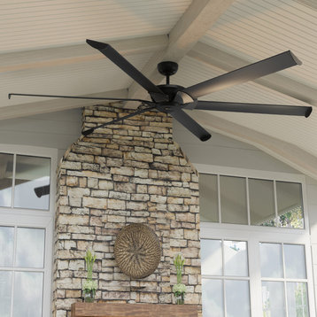 Luxury Industrial Ceiling Fan, Midnight Black, UHP9131, Key West Collection