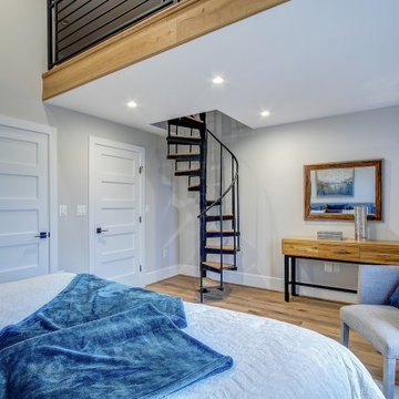 Basement remodeled with bedroom space and extra closet space, Spring Road