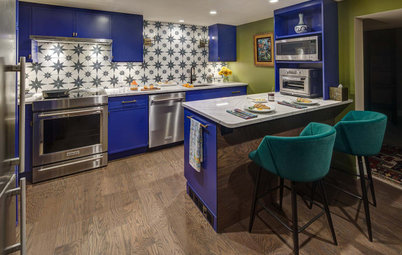 Kitchen of the Week: Bold and Bright in a Dark Basement