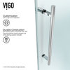VIGO 48"x74" Elan Adjustable Frameless Sliding Shower Door, Chrome