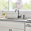 Opulence Single Handle Kitchen Faucet w/ Spray Satin Black
