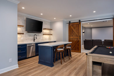 Transitional basement photo in Raleigh