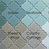 Pebble Gray Arabesque Glass Mosaic Tile, 12"x12"