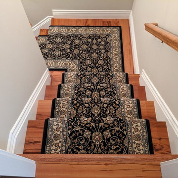Ancient Garden 57120-3464 Navy 31 Inch Custom Stair Install