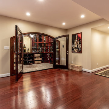 Amazing Basement Remodel, with Irresistible Wine Cellar in Ashburn VA