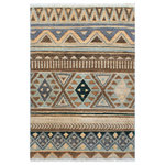 Bareens Designer Rugs - Rustic Khurgeen Lashaund Grey/Blue Wool Rug - 2'4'' x 3'6'' - Designed with a mesmerizing intricate transitional and geometric motif this glorious hand knotted rug made with handspun Ghazni wool is a masterpiece that will fill any space with sophistication and grace. Hand knotted by skilled artisans in an exhilarating color pallet with an elaborate design, this masterpiece features luxurious hand spun wool with all vegetable dyes to add comfort and style to your decor. The design, color, and beautiful chromatic composition with a sheen in transitional and geometric designs, exude beauty, elegance and quality make this rug an extraordinarily opulent center piece for your living space. The intricate designs known as Khurgeen, Khorgeen or Khorjin range are inspired by the patterns from ancient tribal bags. An infusion of bold, saturated color gives this traditional hand-knotted rug a fresh perspective and modern appeal. Most desired due to its versatility in design and affordability this handmade rug is in a compelling focal point in any living area.