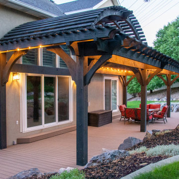 Cedar Hills, UT Barrel Roof Pergola w/Custom Contoured Deck