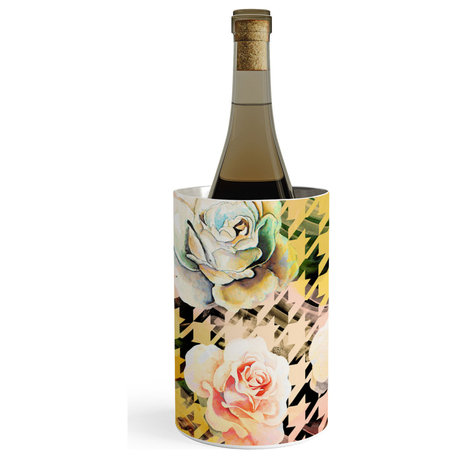 Deny Designs Marta Barragan Camarasa Houndstooth and flowers Wine Chiller