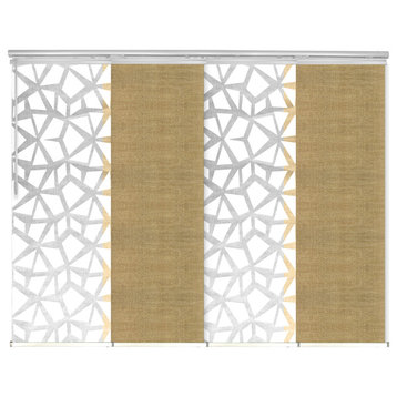 Scattered-Daffodil 4-Panel Track Extendable Vertical Blinds 48-88"x94"