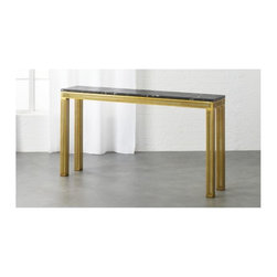 perforated marble console table | CB2 - Side Tables And End Tables