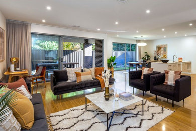 This is an example of a contemporary living room in Adelaide.