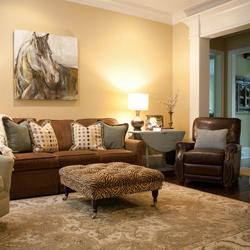 Classic Family Room with Equestrian Accents