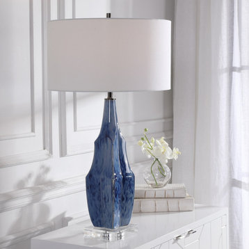 Uttermost Everard Blue Table Lamp 28425-1