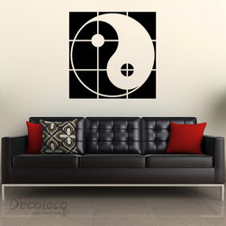 Artistic Yin Yang vinyl wall decal - Wall Decals
