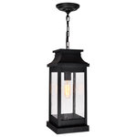 CWI Lighting - Milford 1 Light Outdoor Black Pendant - Ready to shine an abundance of light onto your space is the Milford 1 Light Long Outdoor Black Pendant. It features a classic lantern silhouette with its black metal frame and clear glass shade panels. When paired with a filament bulb, this hanging outdoor lamp with adjustable height can bring ample illumination and style to your outdoor entertainment area.  Feel confident with your purchase and rest assured. This fixture comes with a one year warranty against manufacturers defects to give you peace of mind that your product will be in perfect condition.