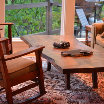 WOODLYNNS EDGE " Live edge slab table and woodwork "