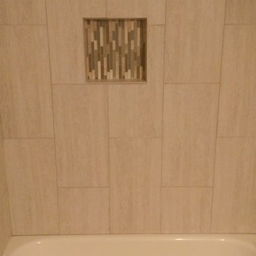 BATHROOM - 12" x 24" Vertical Offset with Glass Accent