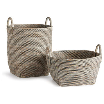 Burma Rattan Orchard Baskets, Set of 2
