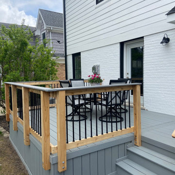 TimberTech Silver Maple Deck with Cedar Rails in Arlington Heights, IL