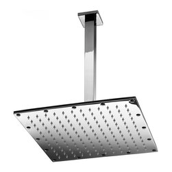 Supioni 53817 Square Chrome Shower Head - Showerheads And Body Sprays