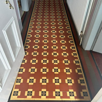 Edwardian Encaustic Tiled Hallway Refurbished in Kidderminster