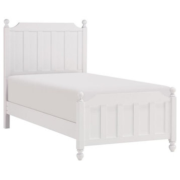 Lexicon Wellsummer 42 inches Modern Wood and MDF Board Twin Bed in White