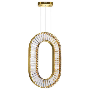 Bjoux LED Chandelier with Brass Finish
