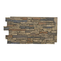 ALPINE FAUX DEEP STACKED STONE- 24"H x 48"W - Wall Panels