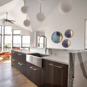 Sleek Modern White and Wood Home Renovation