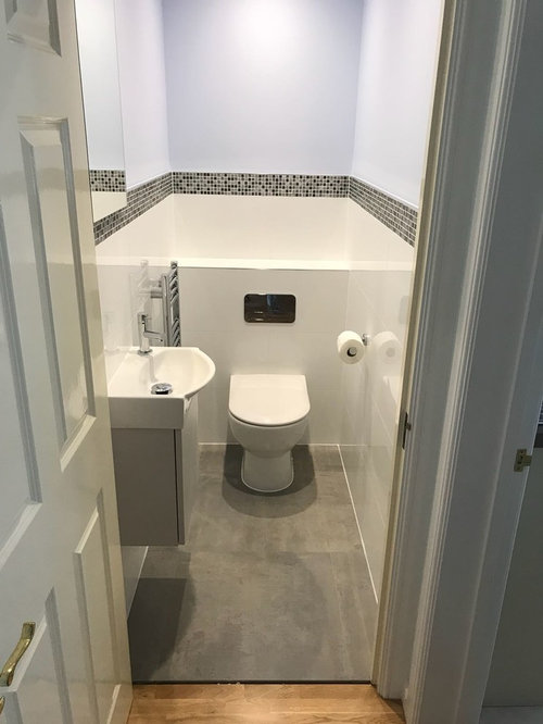 Before and After Pictures of a Small Cloakroom | Houzz UK