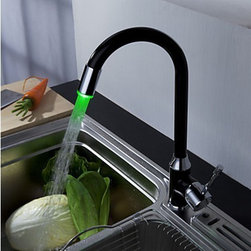 Painting Finish Kitchen Tap with Color Changing LED Light T0742F - Kitchen Faucets