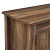 Bellevue WEIF28783 Rustic 70"W Craftsman Slat Board Door TV Stand - Dark Walnut