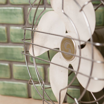Grassy Green Variegated Subway Tile Backsplash