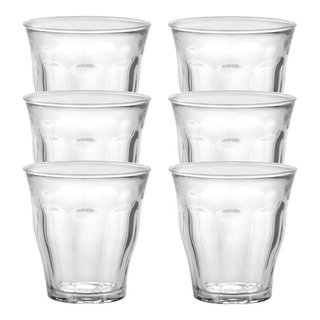 Duralex Picardie 12 5/8 Ounce Clear Stackable Drinking Glasses, Set of 6 