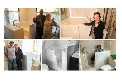 Happy customers after walk in tubs installation