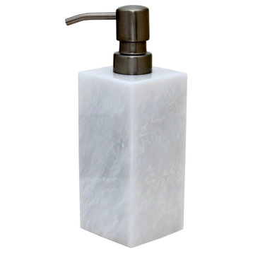 Myrtus Collection Pearl White Marble Soap Dispenser