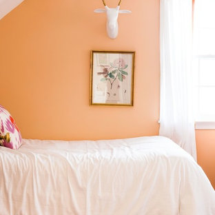 75 Most Popular Transitional Bedroom With Orange Walls