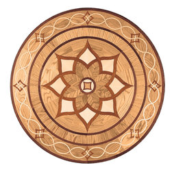 Oshkosh Designs - Arizona Wood Medallion, 36" Unfinished, 5/16" Thick - Floor Medallions And Inlays