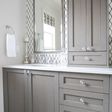 grey cabinets/vanities