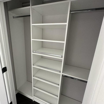 Streamlined Storage Custom White Closet Design