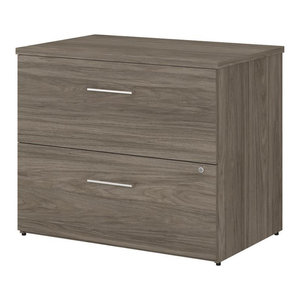 Refinery 2 Drawer Lateral File Cabinet In Rustic Gray Engineered Wood Industrial Filing Cabinets By Homesquare