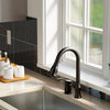 Karran Hillwood Single-Handle Pull-Down Sprayer Kitchen Faucet, Matte Black