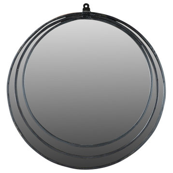 Round Iron Accent Mirror
