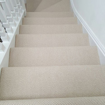 Supplying & Installing Plain Beige Carpet to Stairs