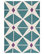Jetson Contemporary Rug, Sea Blue and Vanilla, 5'x8'