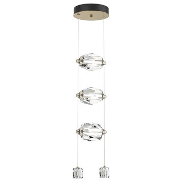 Gatsby 3-Light LED Pendant Modern Brass Crystal Standard