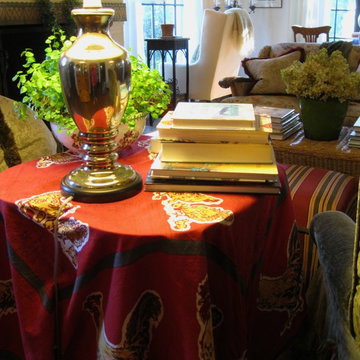 Red Table Cloth, 1930's Spanish Style Home of Designer Shiree Hanson Segerstrom