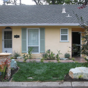 Los Gatos Stone Wall/ Stamp Concrete