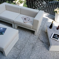 Hour Sofa Pouf and Table by Serralunga - Outdoor Sofas