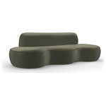 Meridian Furniture - Swerve Living Room Set, Green, Velvet, Sofa - Indulge in the allure of the Green Swerve Sofa by Meridian Furniture. Its captivating design and luxurious Green elevate any space with effortless elegance. Crafted with precision and durability in mind, this stunning piece becomes the focal point of gatherings, fostering moments of connection and warmth. Embrace sophistication and style with the Swerve Sofa, a testament to exquisite taste and timeless beauty.